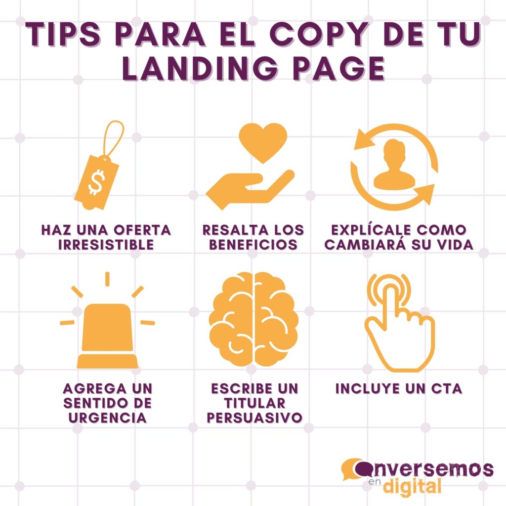 tips para el copy de tu landing page